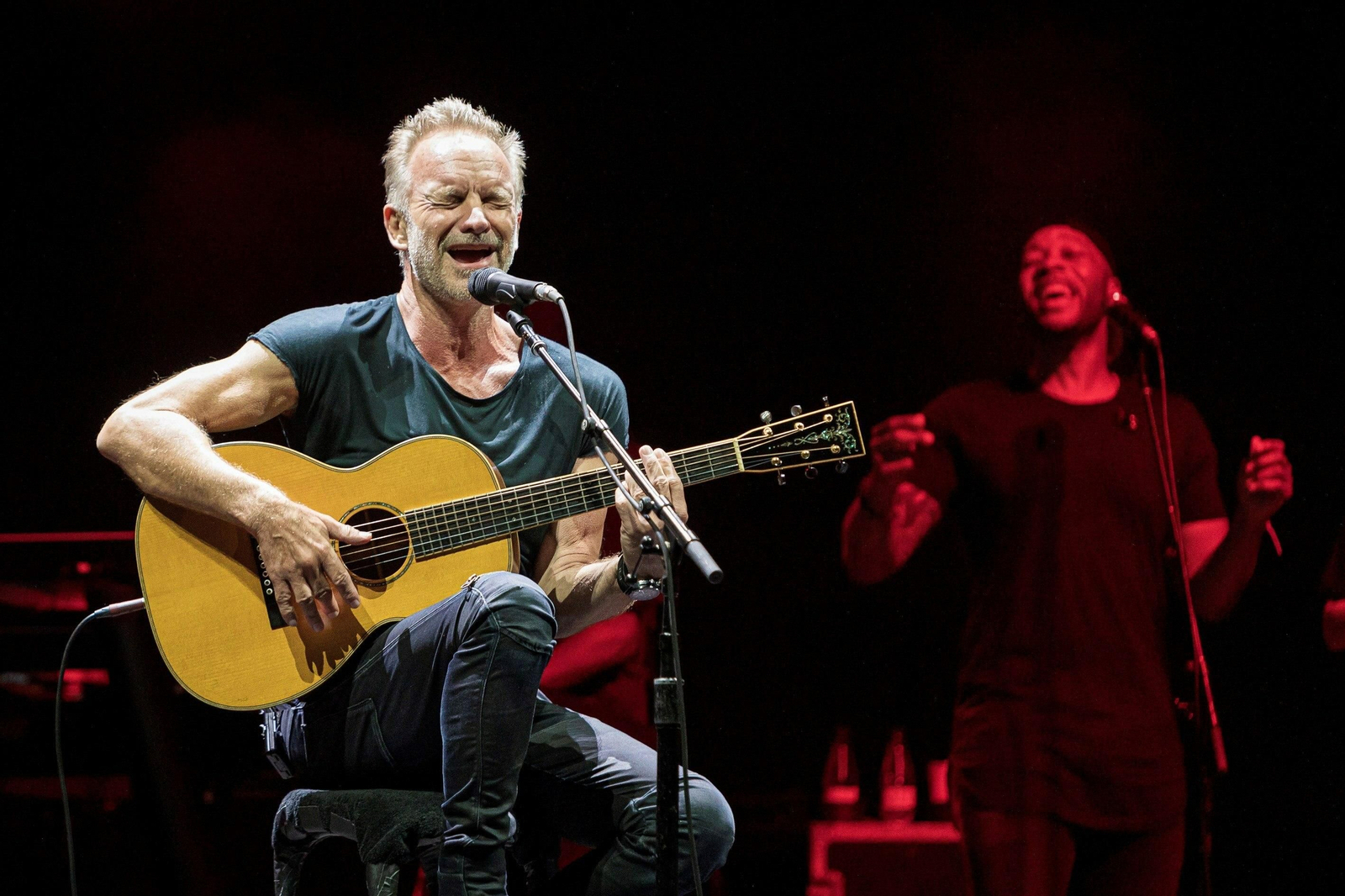 Sting durante un concierto en Girona el pasado viernes.