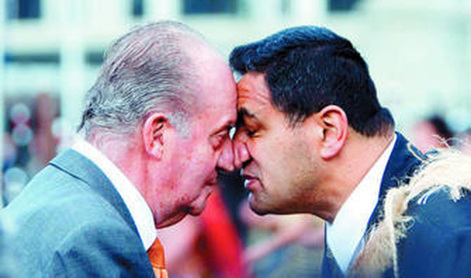 El saludo maorí del Rey Juan Carlos