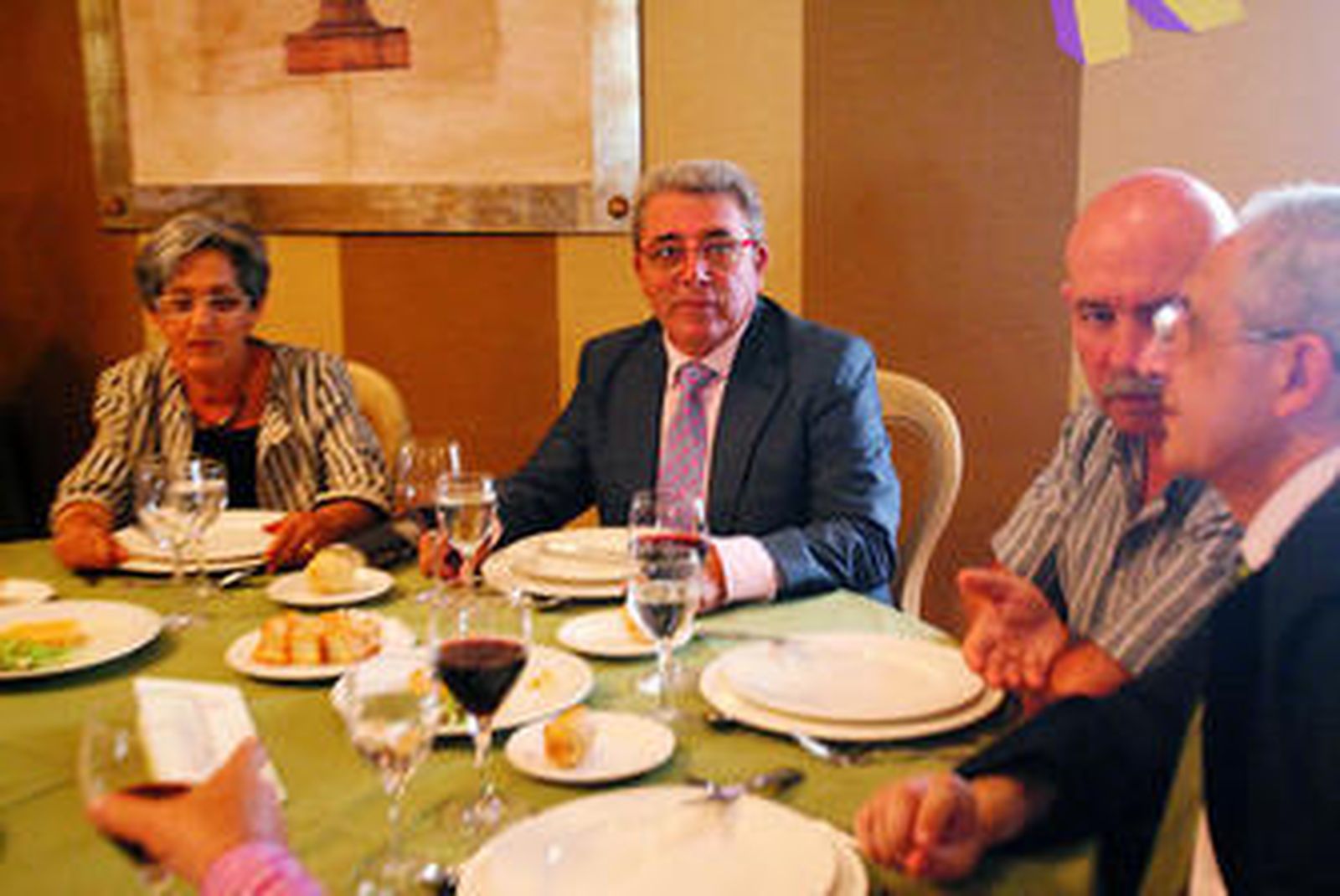 Cipriano Meléndez, en el homenaje que recibió ayer.