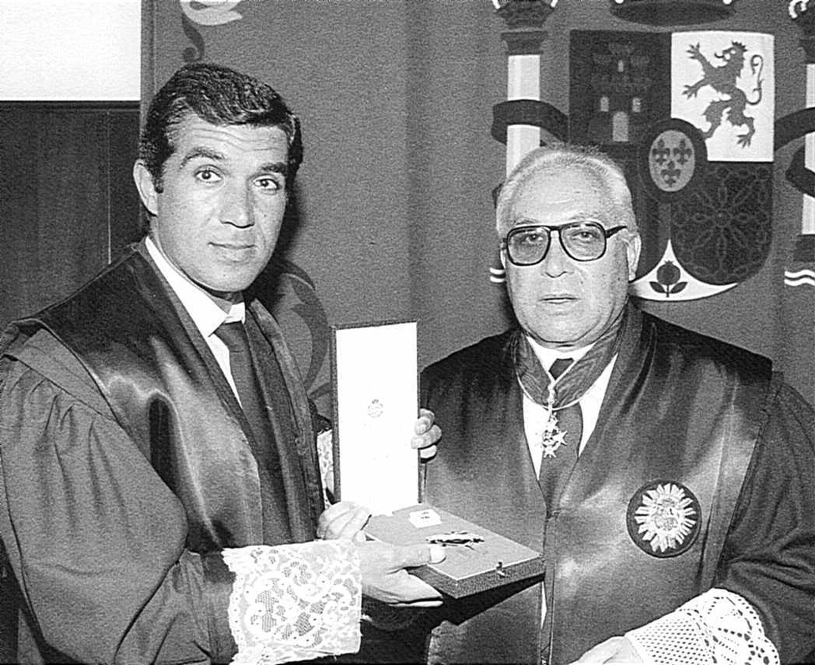 Juan del Río, a la derecha de la imagen, junto a su hijo Lorenzo en una imagen de archivo.