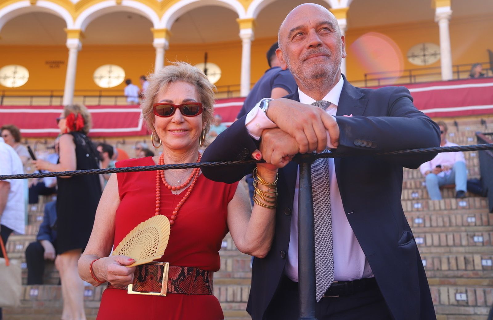 Ana Rosa Quintana con su marido, Juan Muñoz.