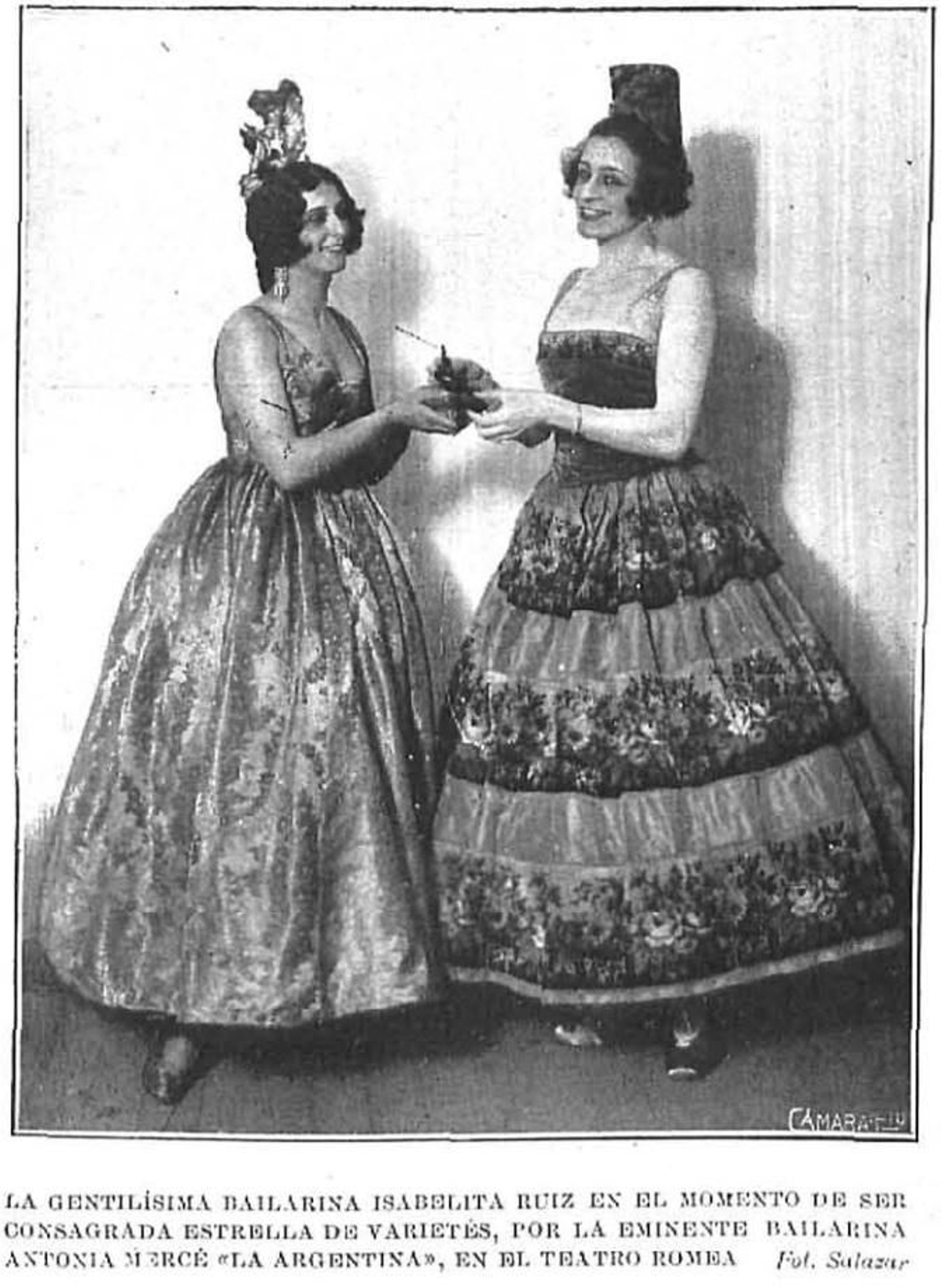 Isabelita Ruiz y Antonia Mercé, 1921. Isabelita Ruiz y Antonia Mercé, 1921.