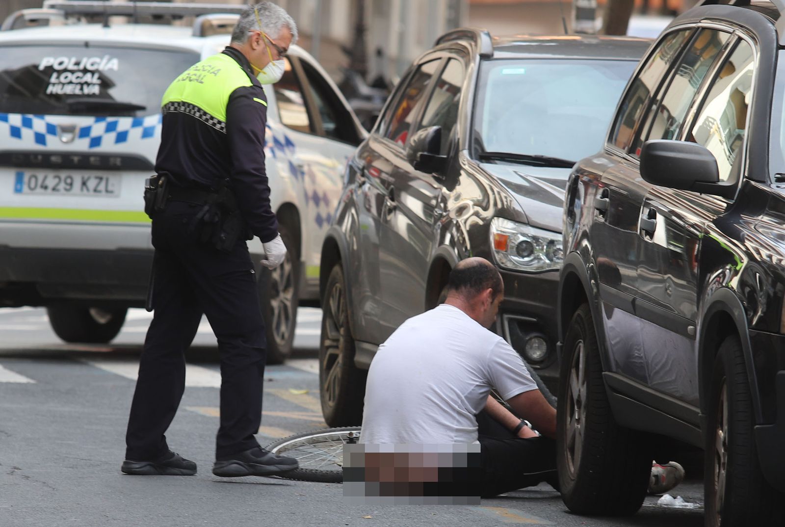 Persecución a un ciclista con el estado de alarma en Huelva
