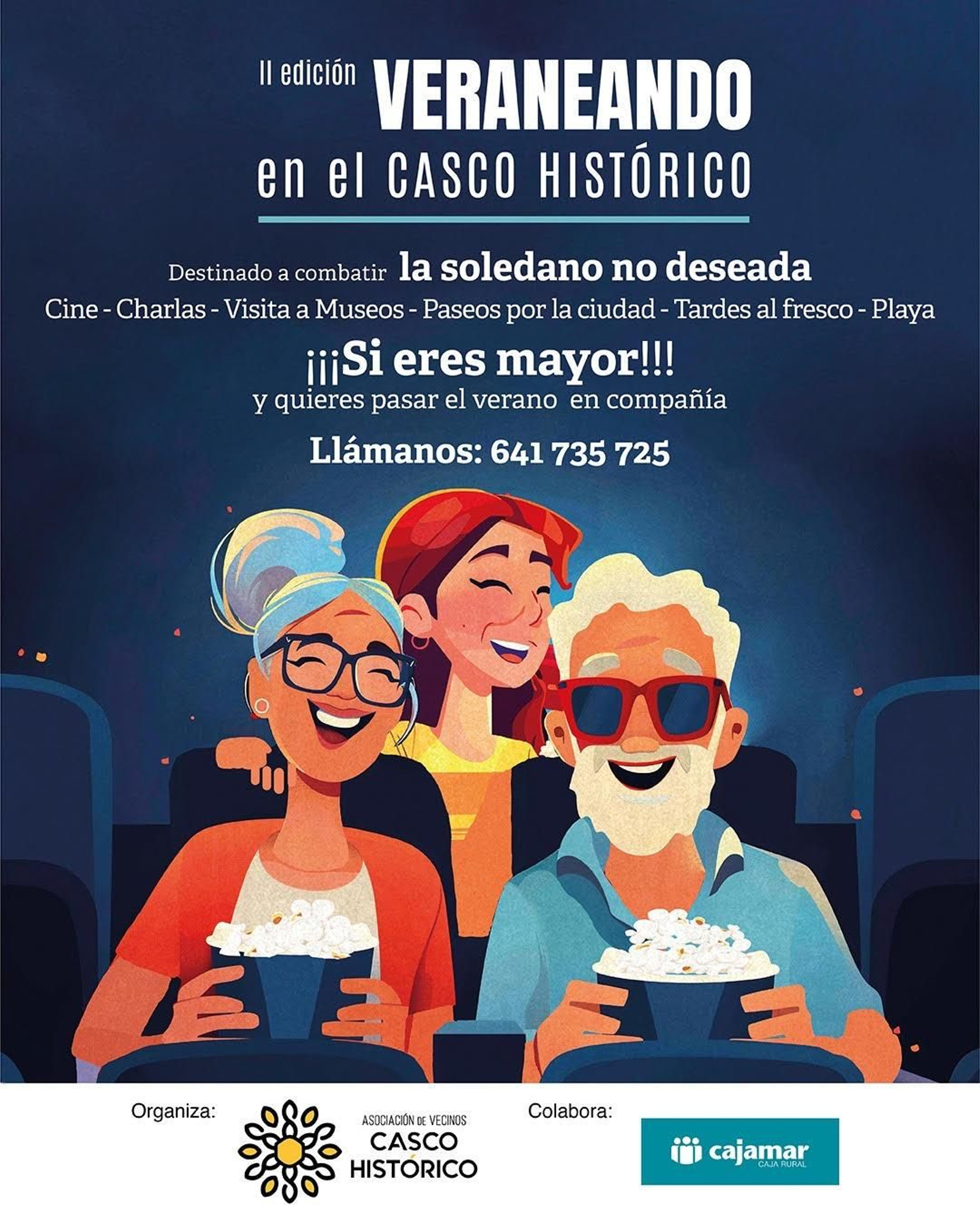 Cartel de la II Edición de 'Veraneando en el casco histórico', con el apoyo de Cajamar