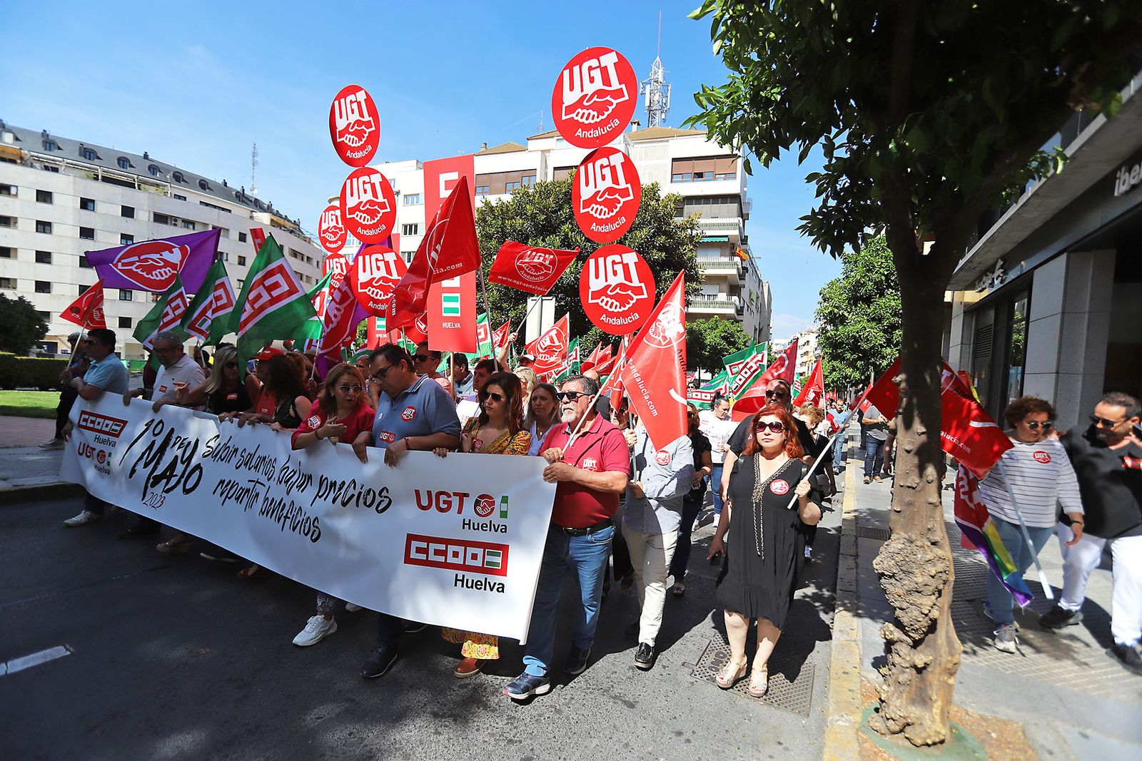 Imágenes de la Manifestación por el Día del Trabajador 2023 en Huelva