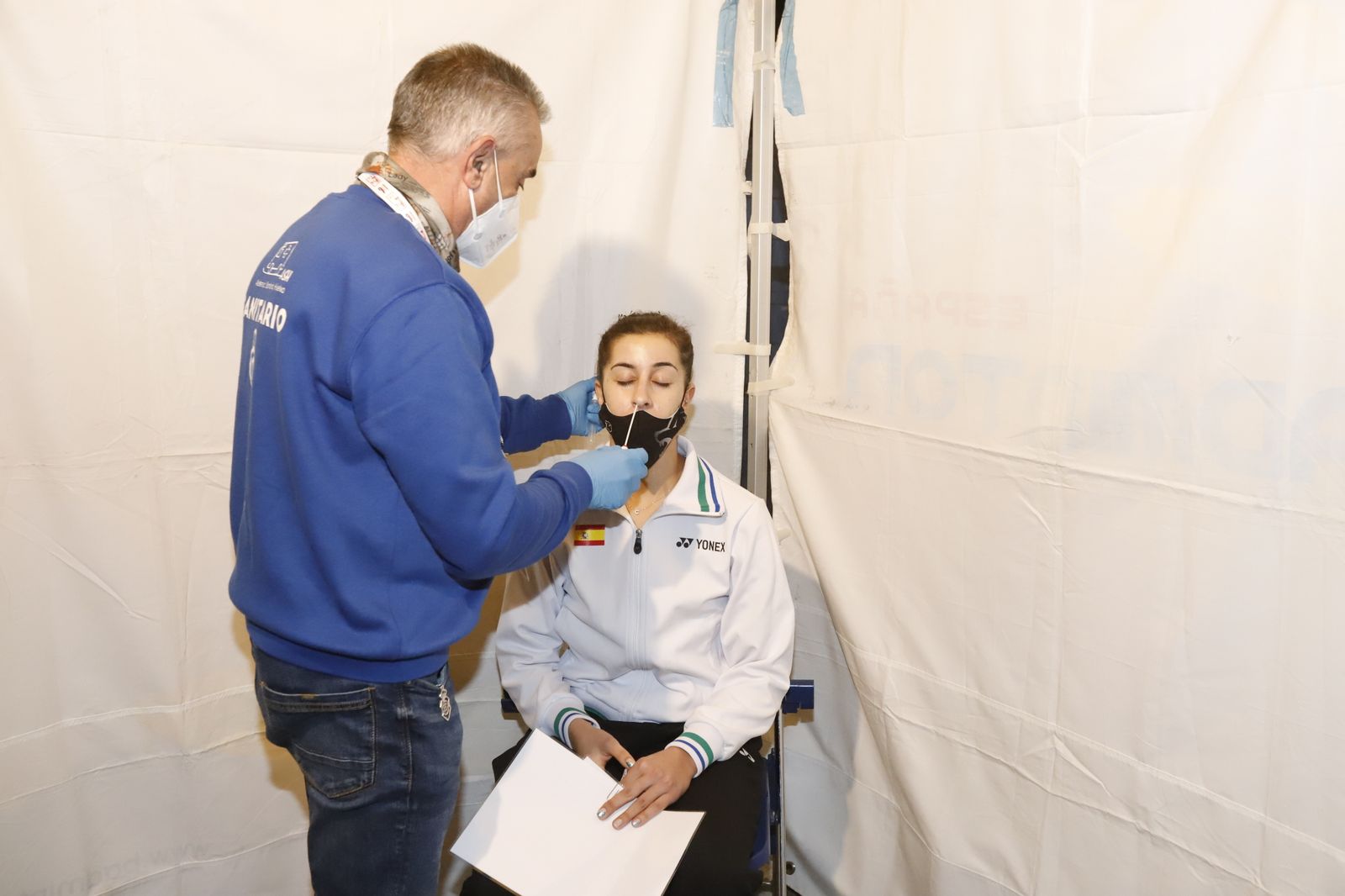 Las mejores imágenes de la jornada de bádminton del lunes en el Huelva 2021