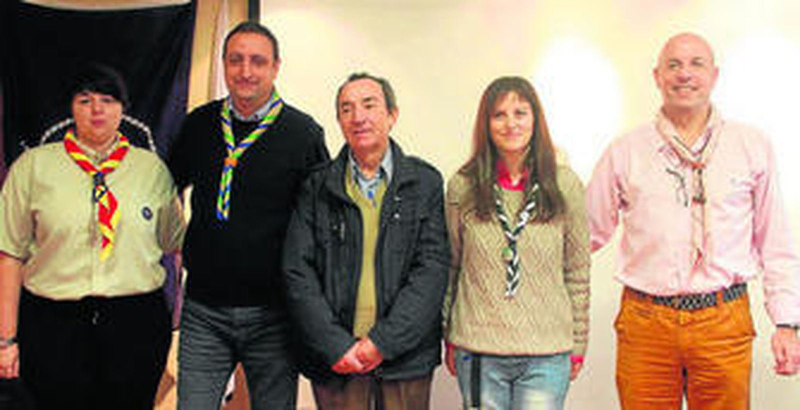 Representantes del movimiento 'scout', en la presentación de la entrega de la luz de Belén.