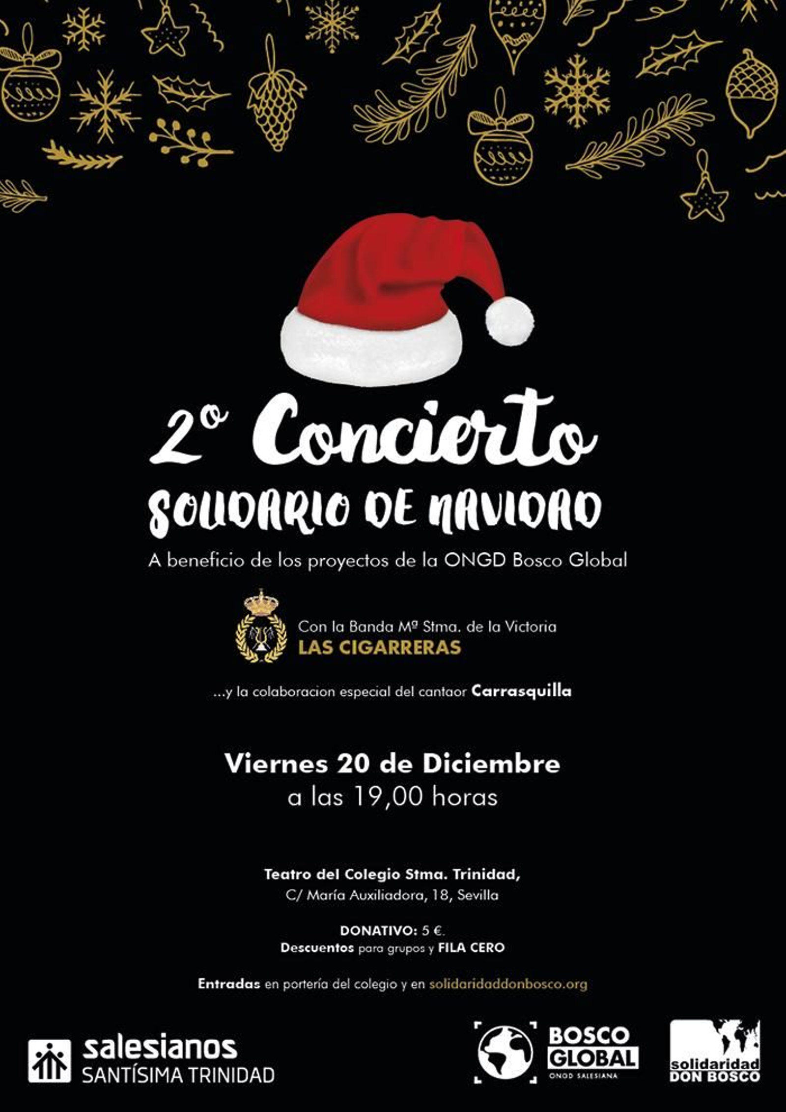 Cartel del Concierto Solidario de Navidad.