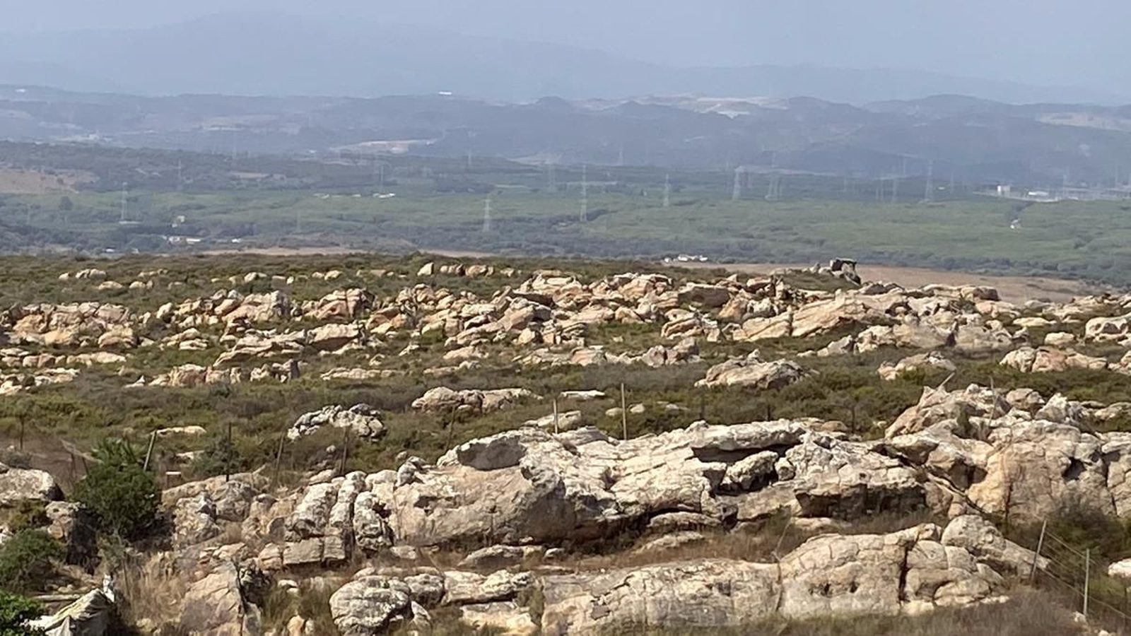 Zona de cantera concesionada como explotación minera, en San Roque