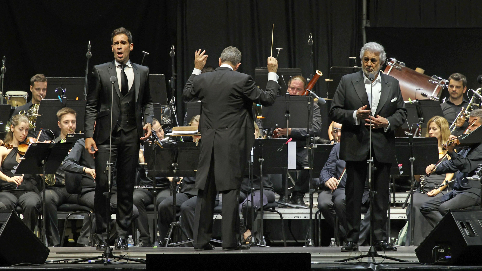 Plácido Domingo junto a Ainhoa Arteta e Ismael Jordi en Tío Pepe Festival de Jerez