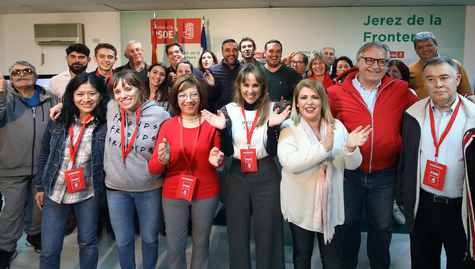 El PSOE celebra su victoria en Jerez.