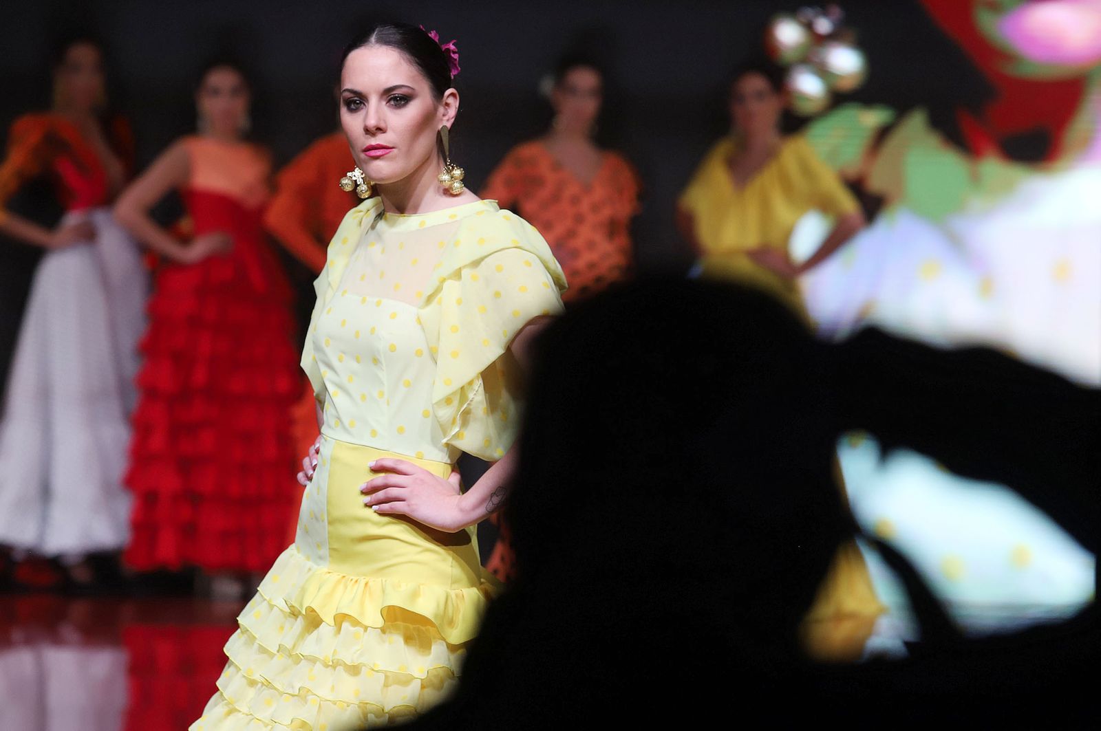 Huelva Flamenca 2023. Imágenes de la pasarela de moda flamenca de la modista Adelina Infante