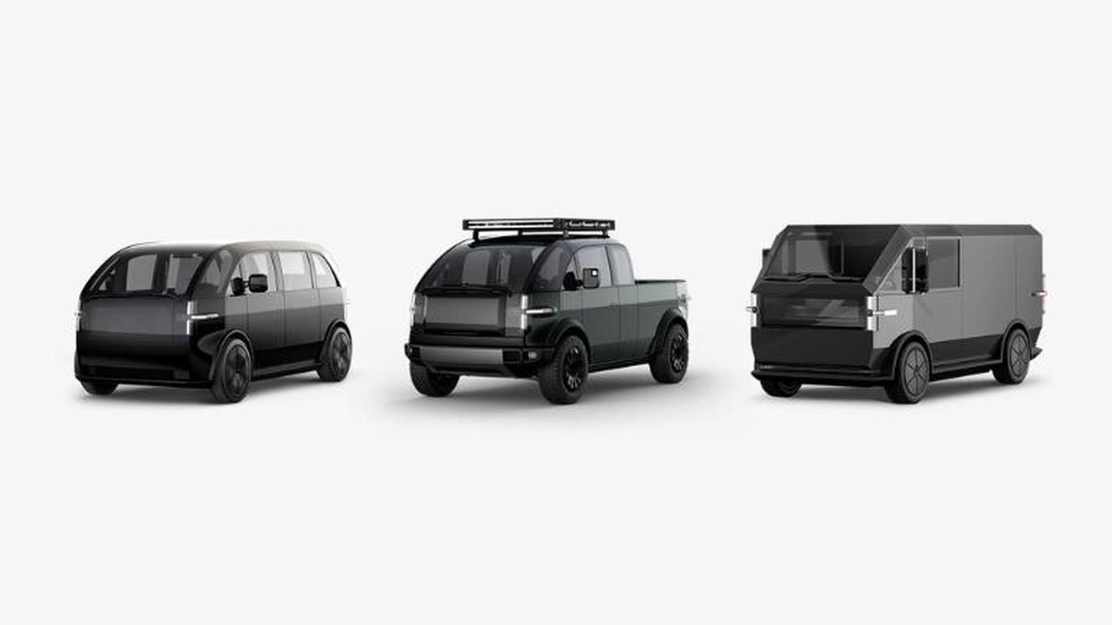 Tres modelos de características diferentes forman la primera oleada de productos de Canoo.