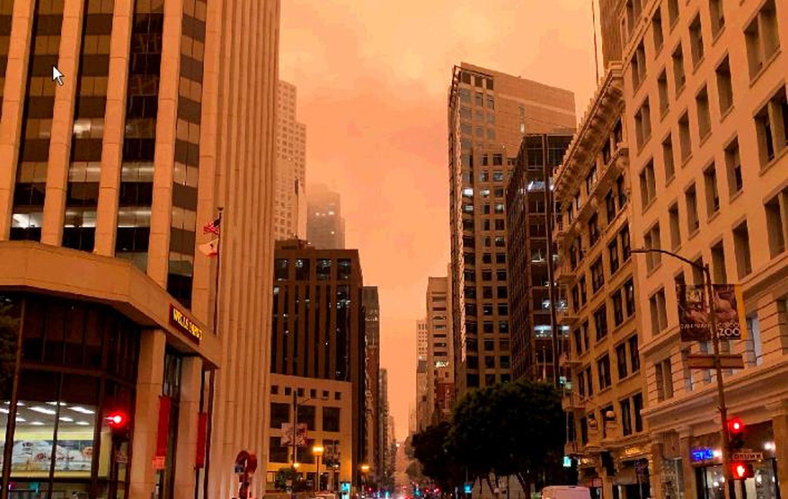 Las imágenes del cielo de San Francisco teñido de rojo por los incendios de California