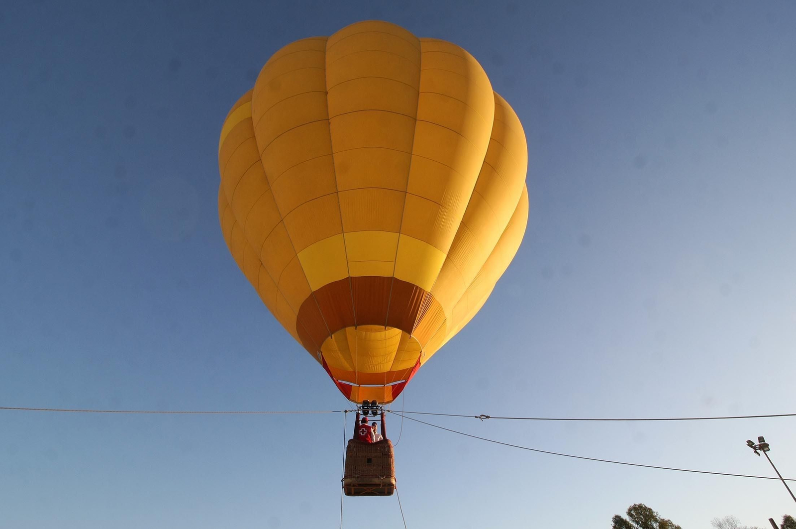 Imágenes del vuelo del globo aeroestático  en Huelva