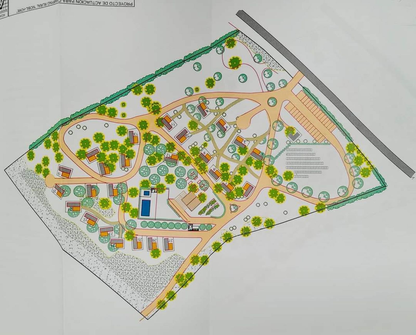 Una vista alzada del nuevo equipamiento que se pretende construir entre las pedanías de Libreros y Nájara.