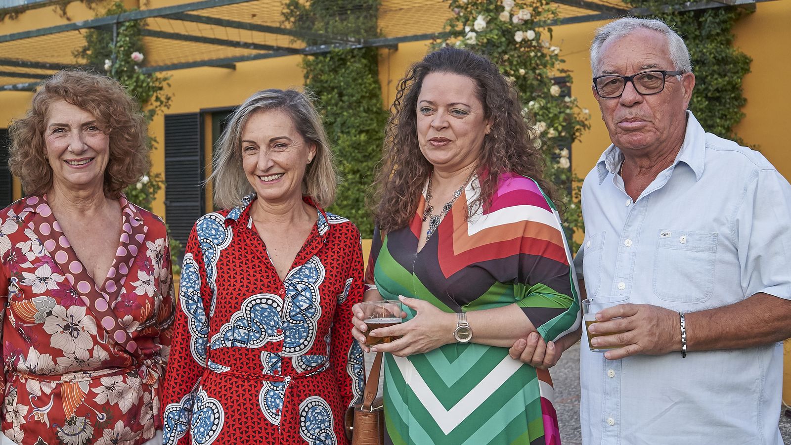 Carmen Meléndez, Rosario Nimo, Agustina Acosta y Rafael Gómez.
