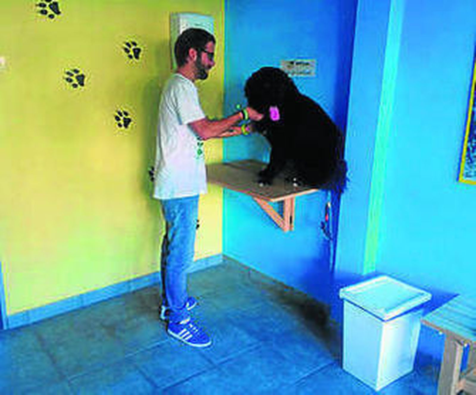 Un cliente con su mascota.