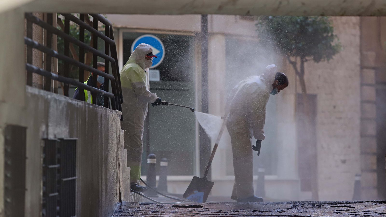 Desalojo del edificio La Escalinata