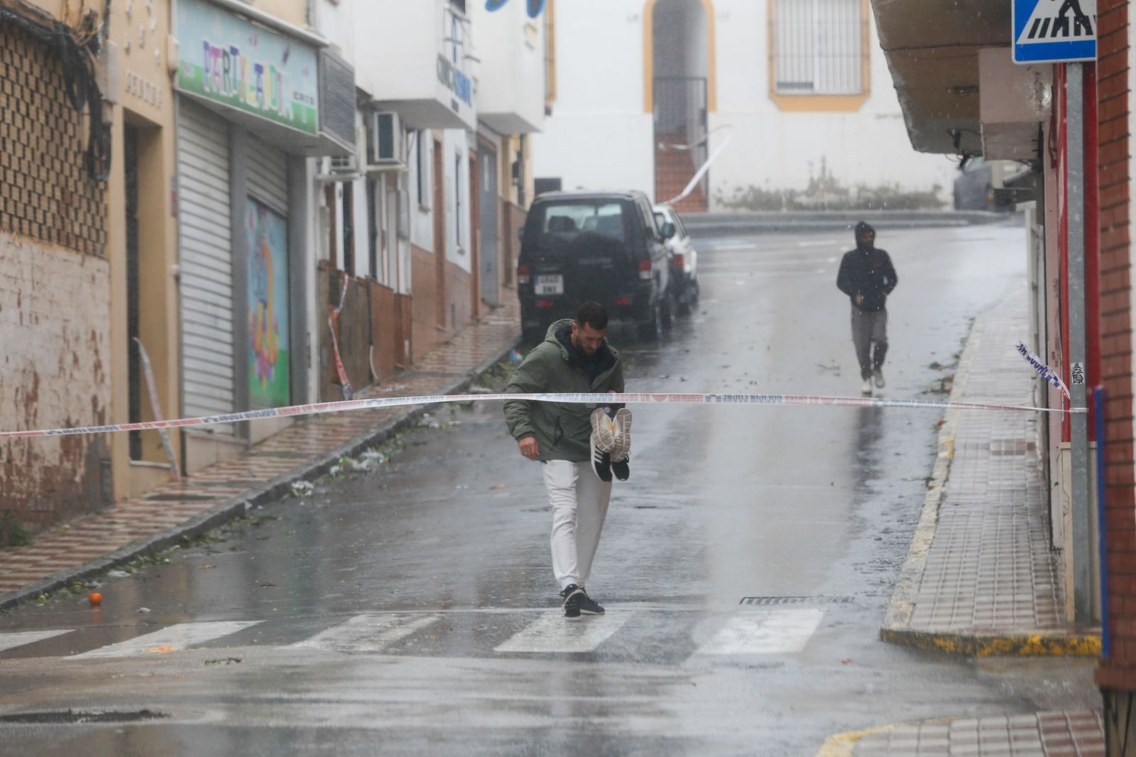 Fotos del temporal de lluvia y viento por la borrasca Kristin en el Campo de Gibraltar