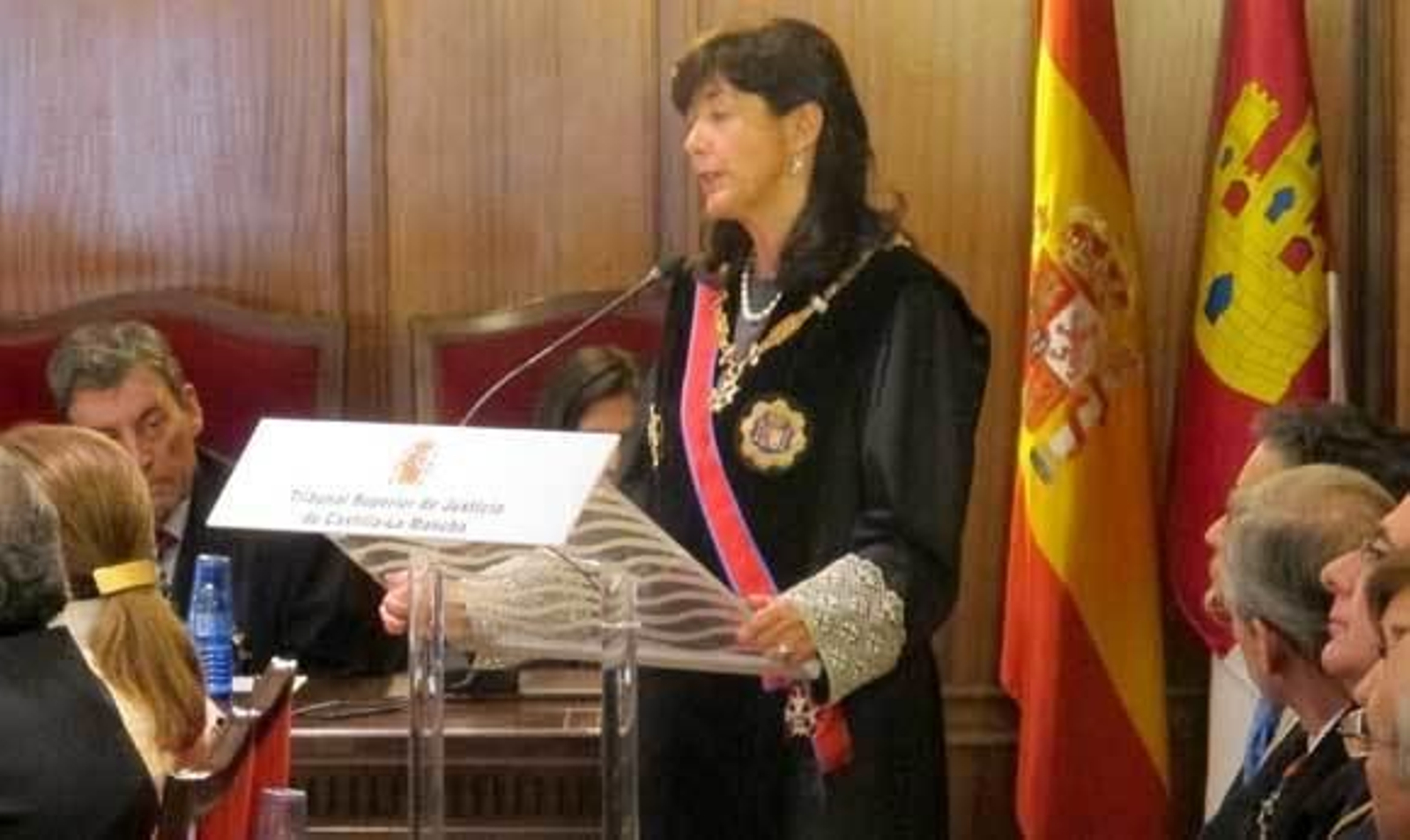 La magistrada Concepción Espejel, que presidirá la sala que juzgará los contratos del Ayuntamiento con Gürtel, en un acto de 2014. /Consejo General del Poder Judicial