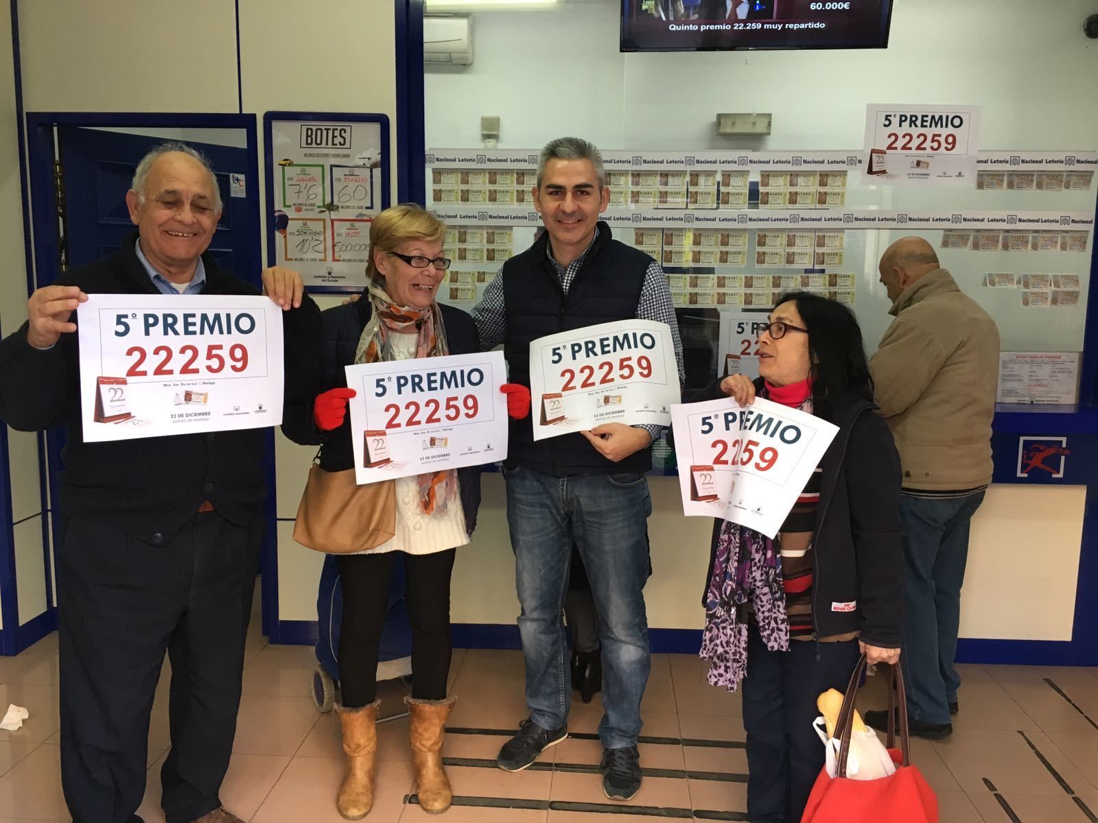Los premiados en la Lotería de Navidad en Málaga