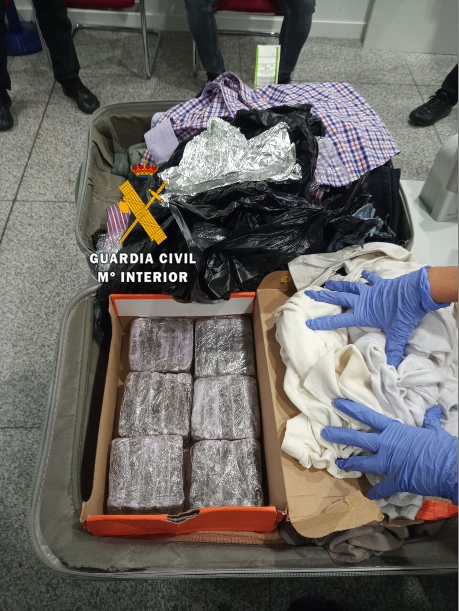 Droga intervenida en el aeropuerto de Málaga