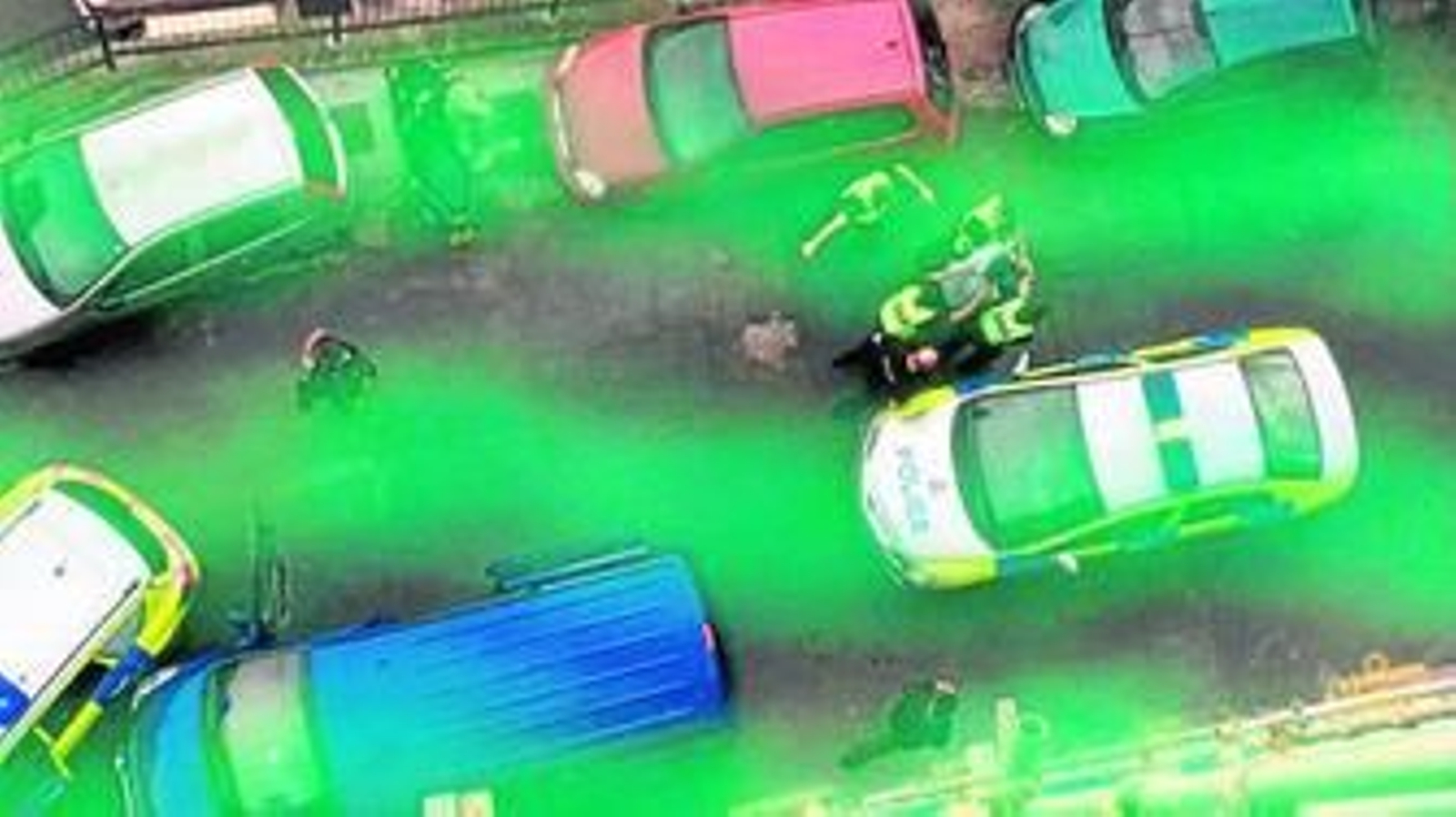 Imagen de la detención del autor de los hechos en una imagen difundida ayer por la GBC.