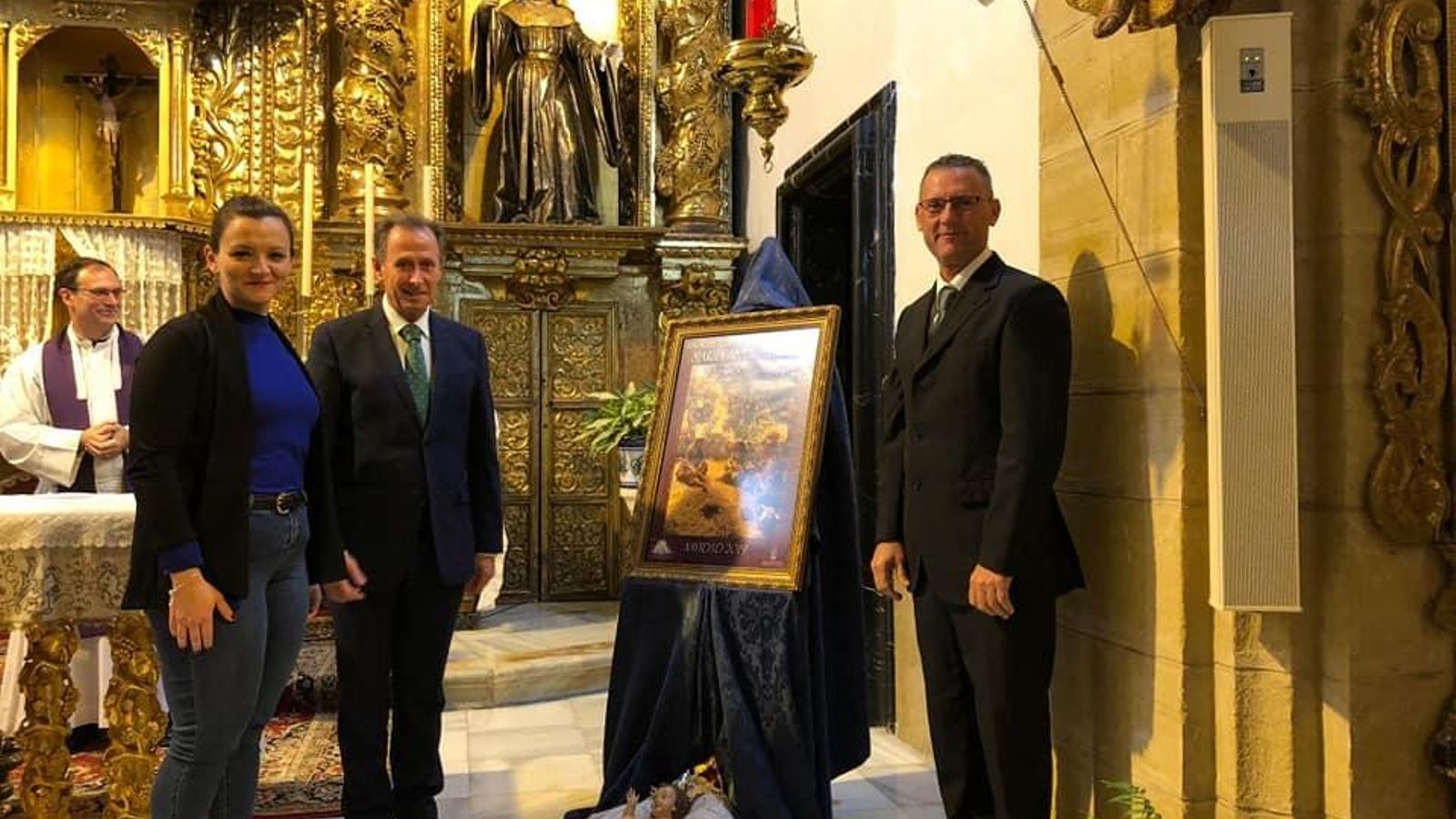 Presentación del cartel publicado por la Asociación María Auxiliadora, obra de María Honor.