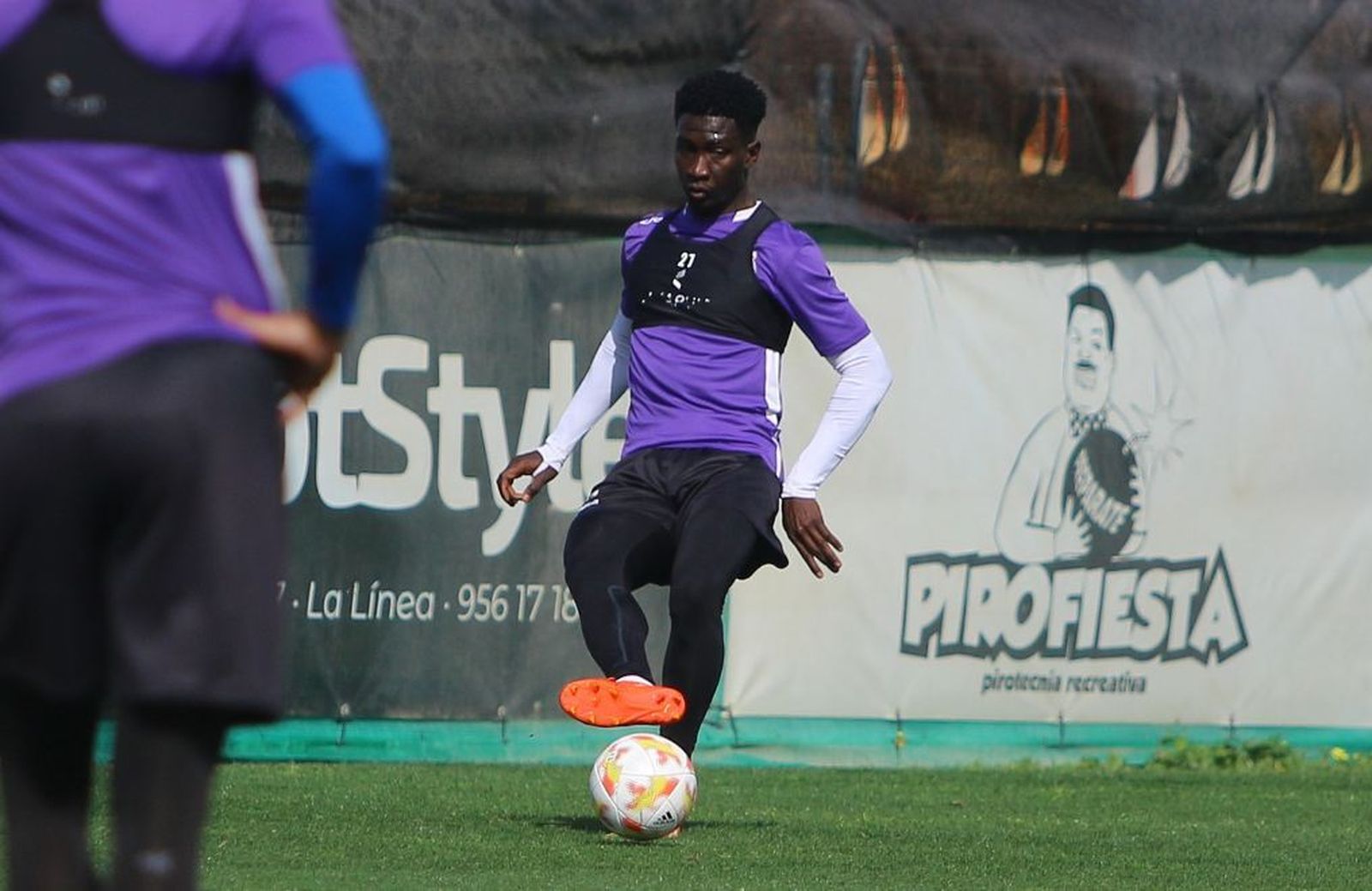 Papa Cámara, durante un entrenamiento