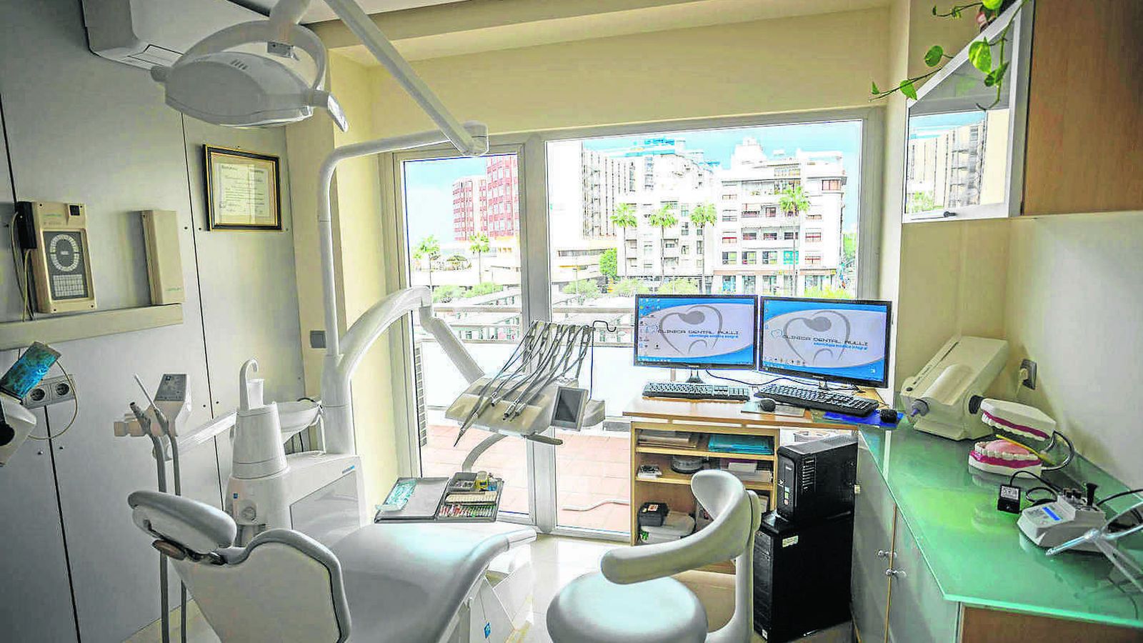 Una de las salas de la clínica.