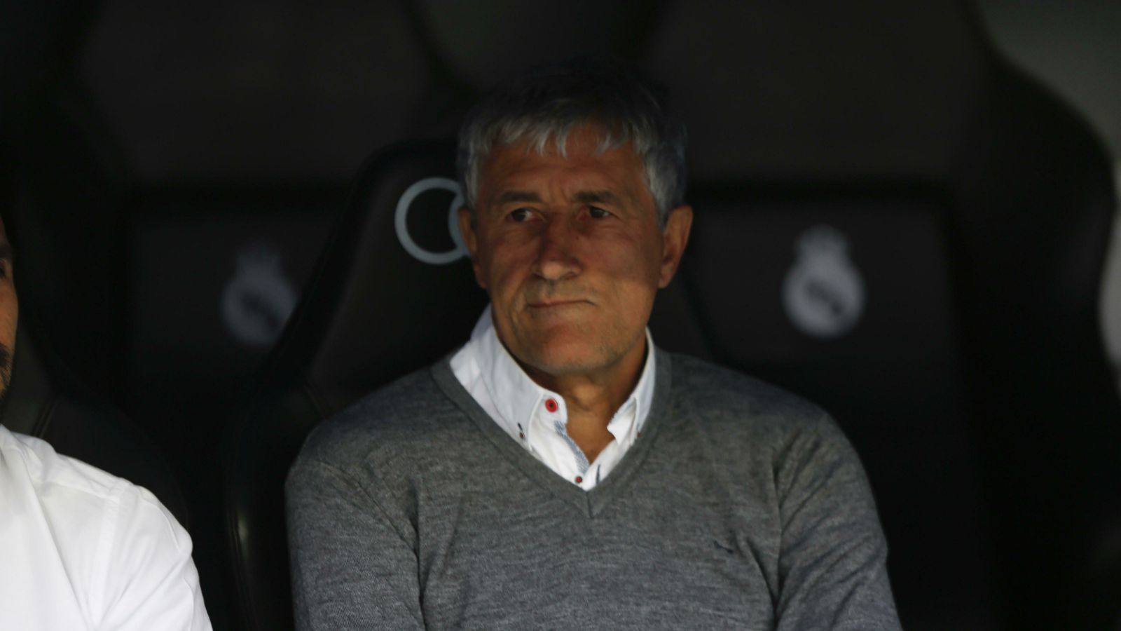 Quique Setién, en un partido del pasado año.