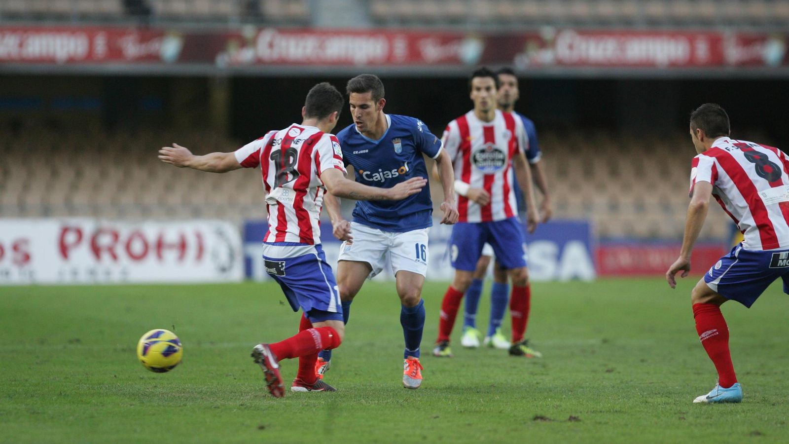 Álvaro Rey, en el Xerez CD-Lugo de la 12/13, penúltima victoria del equipo en Segunda A como local.