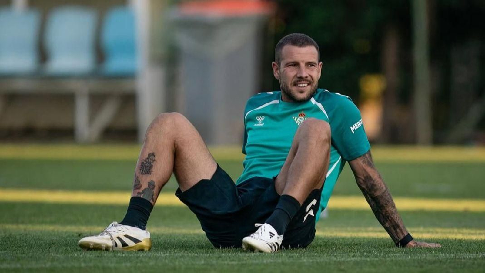 Aitor Ruibal en una sesión de trabajo esta pretemporada con el Betis