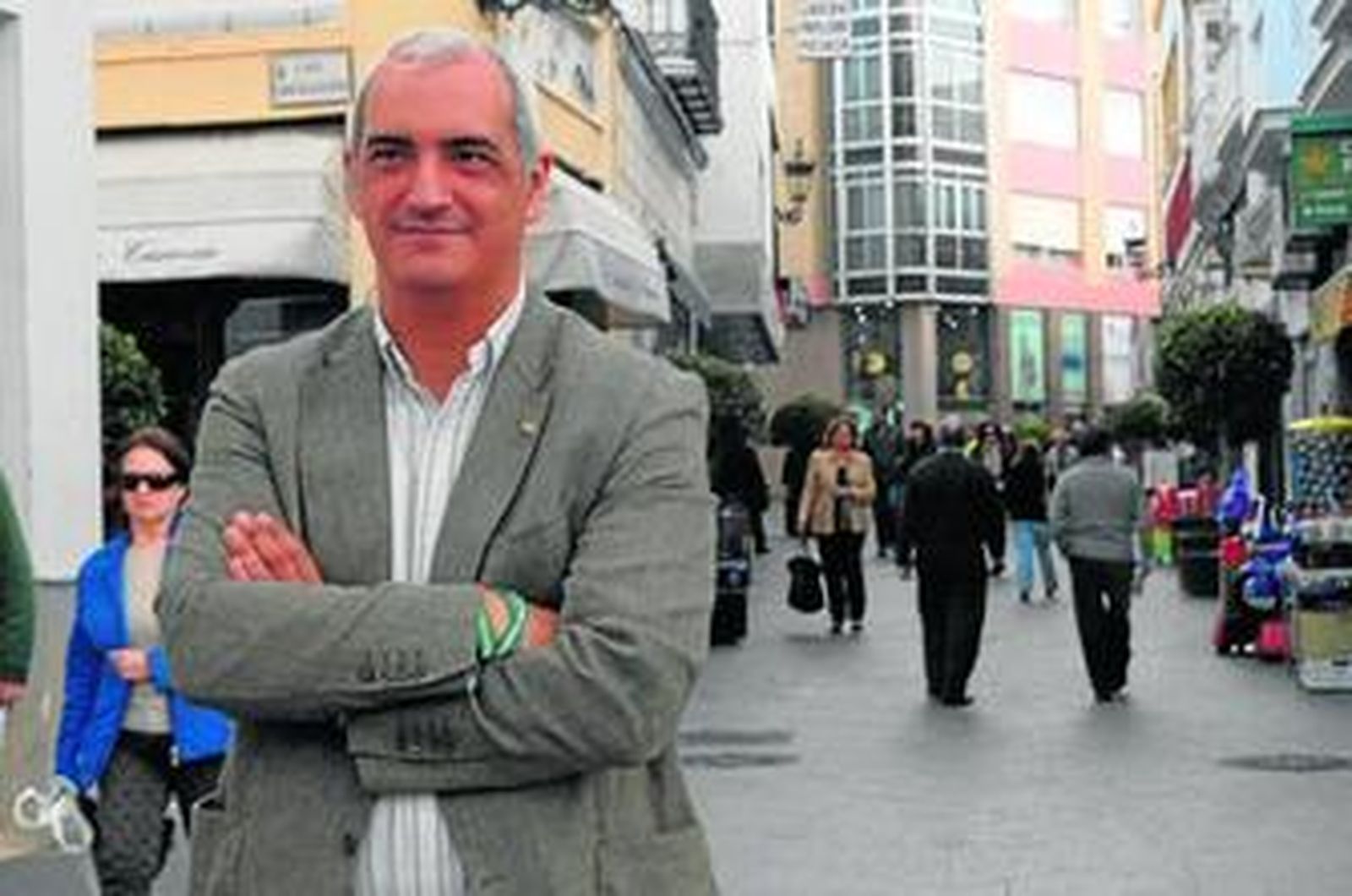 El secretario general del PA y candidato a la Presidencia de la Junta, Antonio Jesús Ruiz Aguilar, en San Fernando.