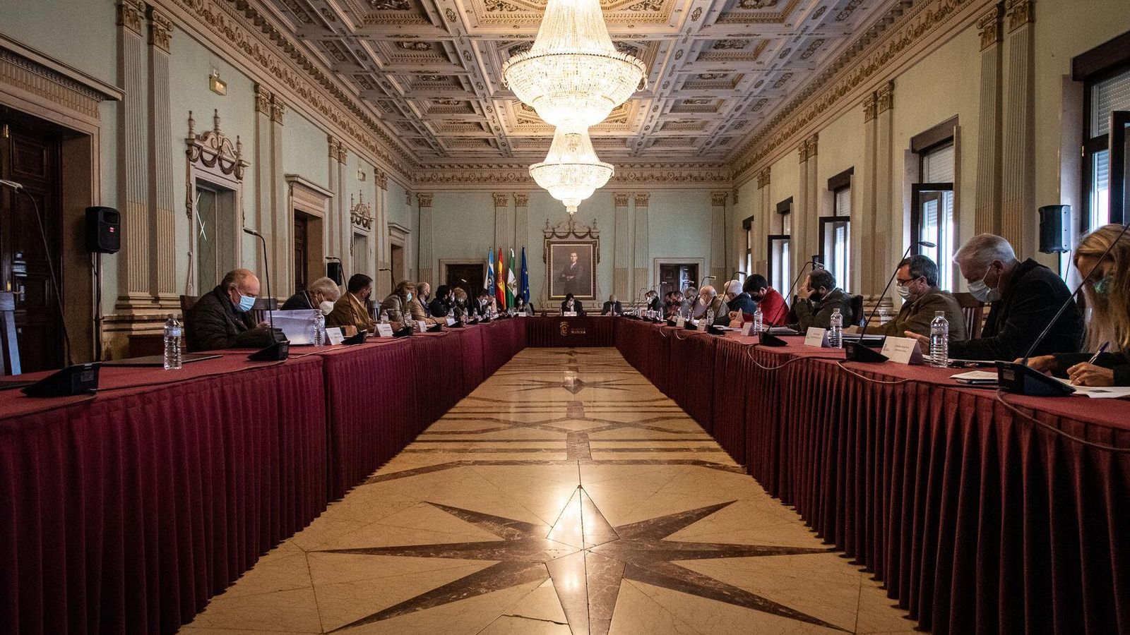 Reunión del comité de expertos de los fosfoyesos el pasado 29 de diciembre en el Ayuntamiento.