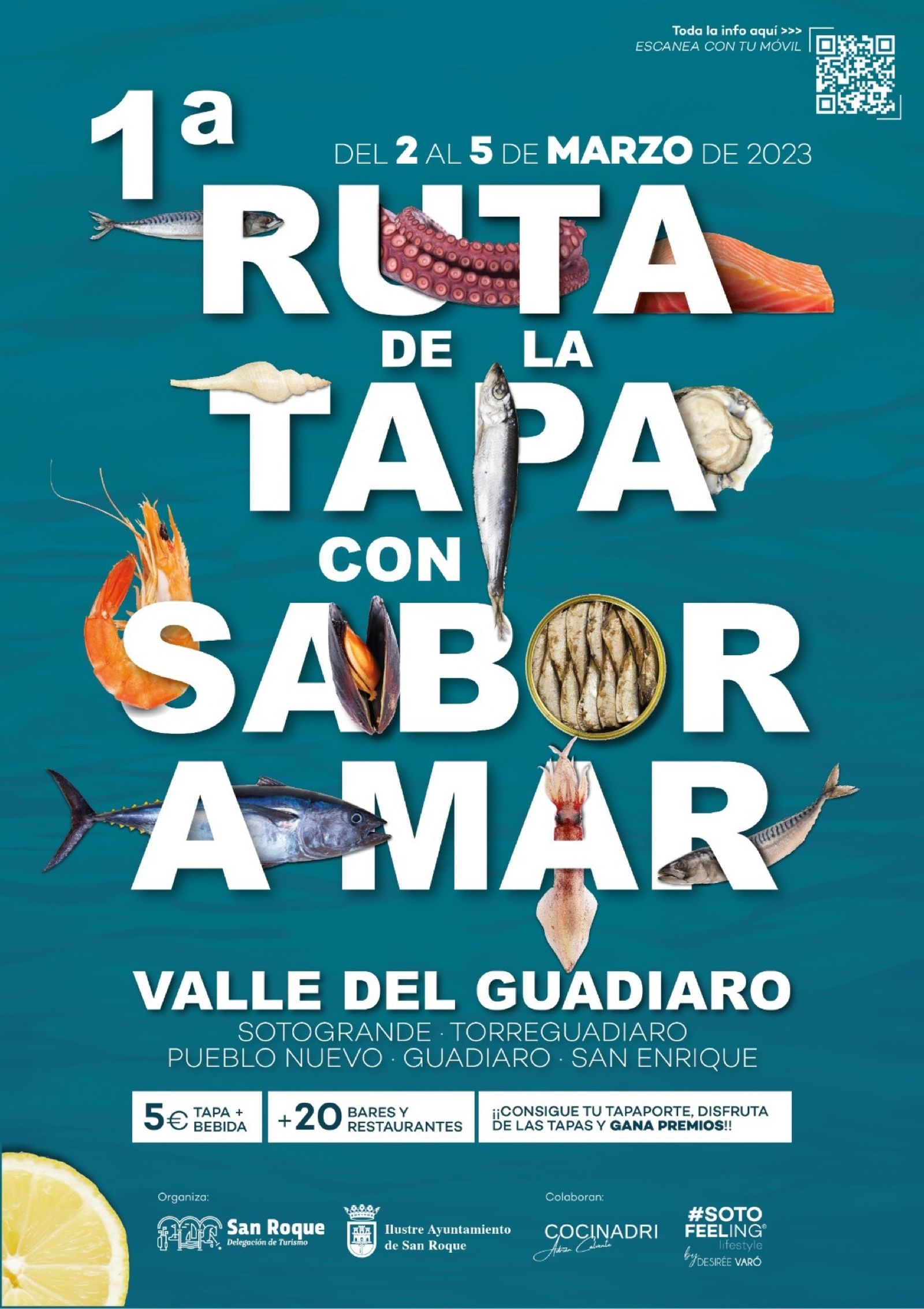 Cartel de la I Ruta de la Tapa con Sabor a Mar.
