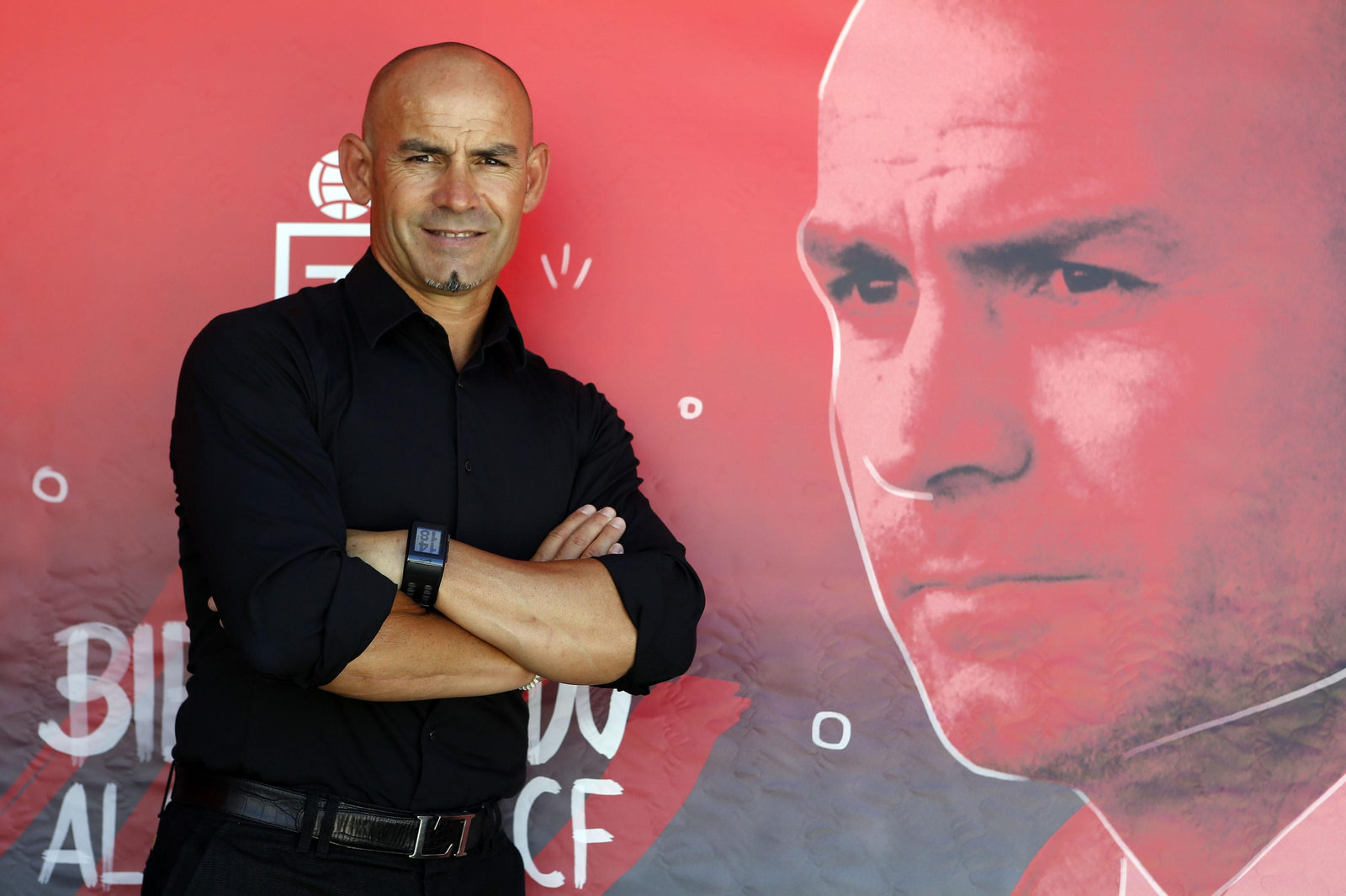 Paco Jémez, durante su presentación con el Granada.