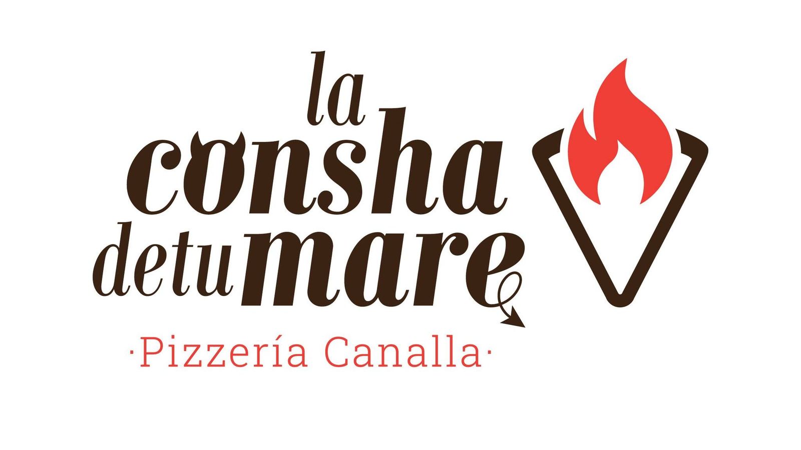 Logo de la nueva pizzería 'La consha de tu mare'