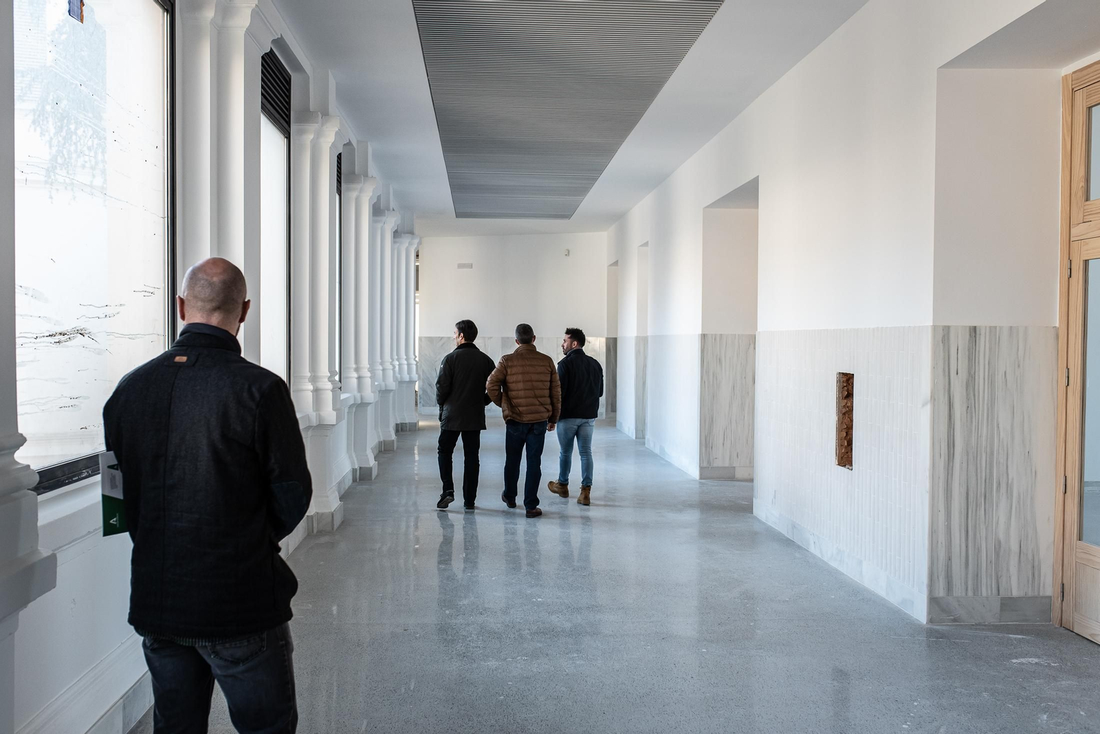 Una visita a las obras del IES La Rábida, en imágenes