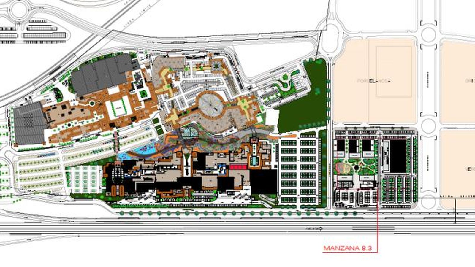 Localización del nuevo sector en desarrollo.
