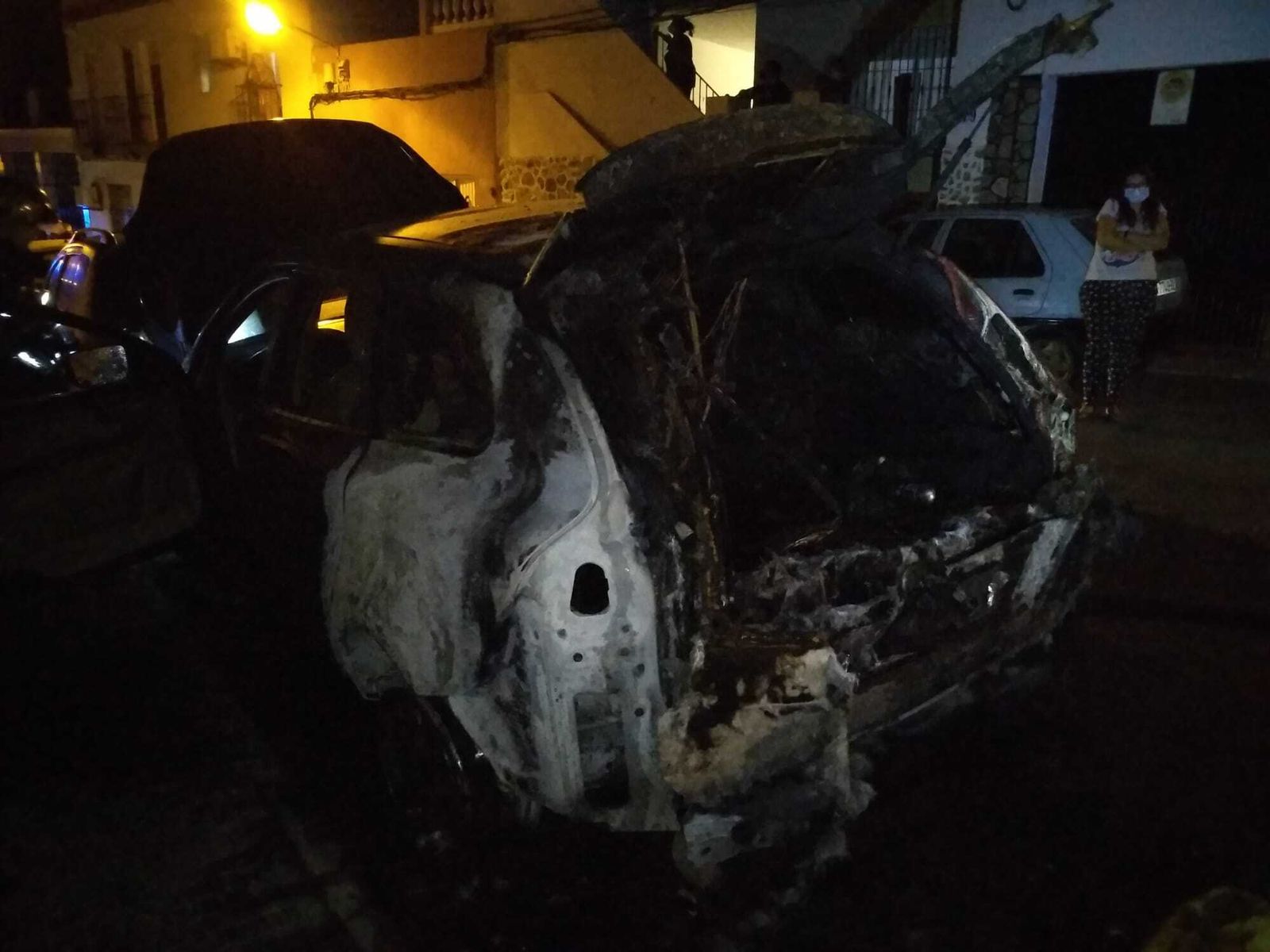 Estado en el que quedó uno de los coches.