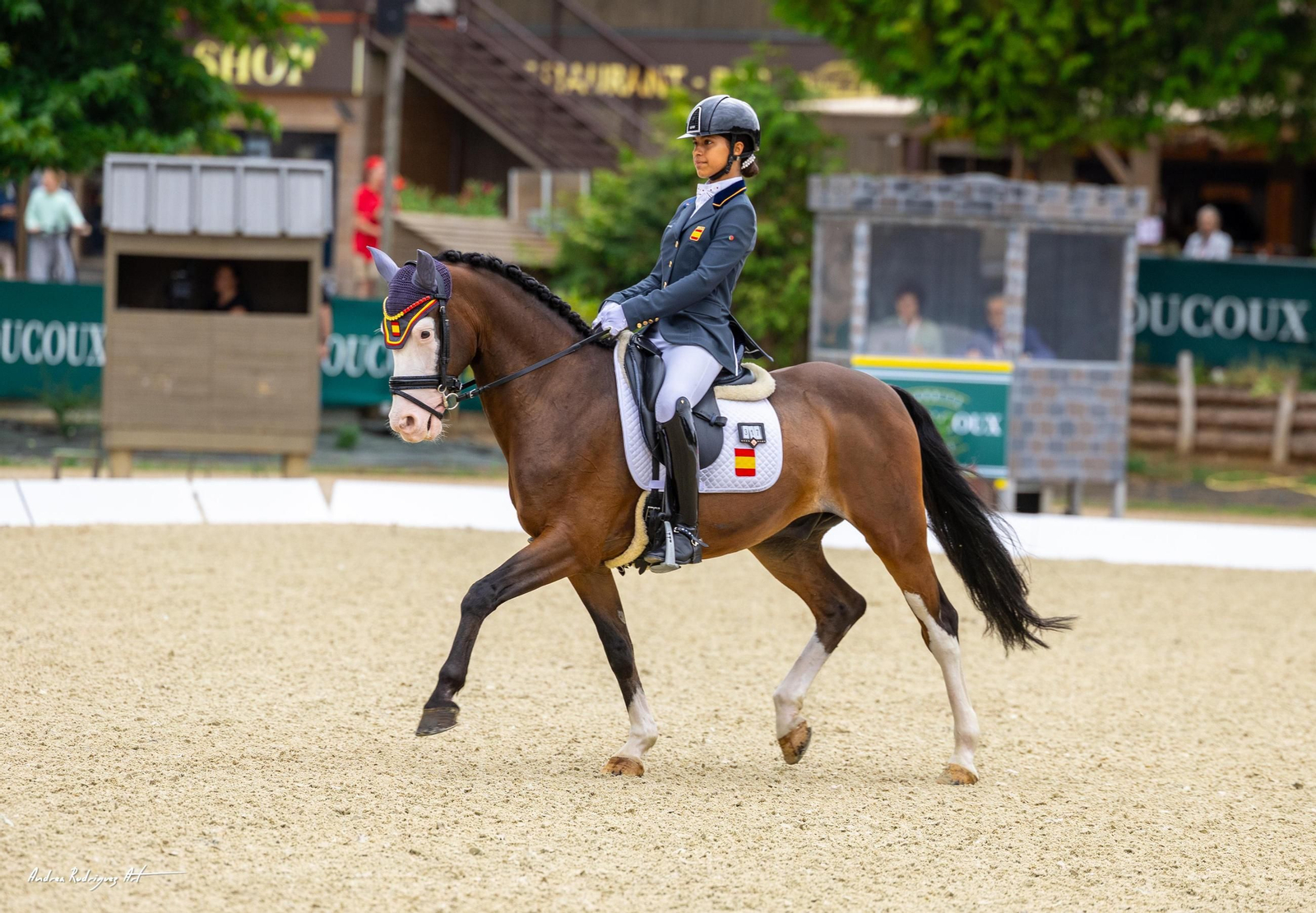 Carla Visquert compitiendo en el Campeonato de Europa con España.