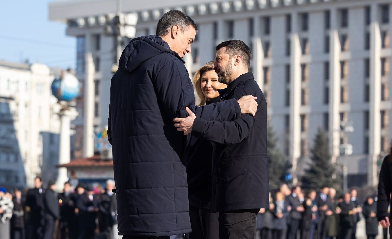 Pedro Sánchez y Volodimir Zelenski, este lunes en Kiev.