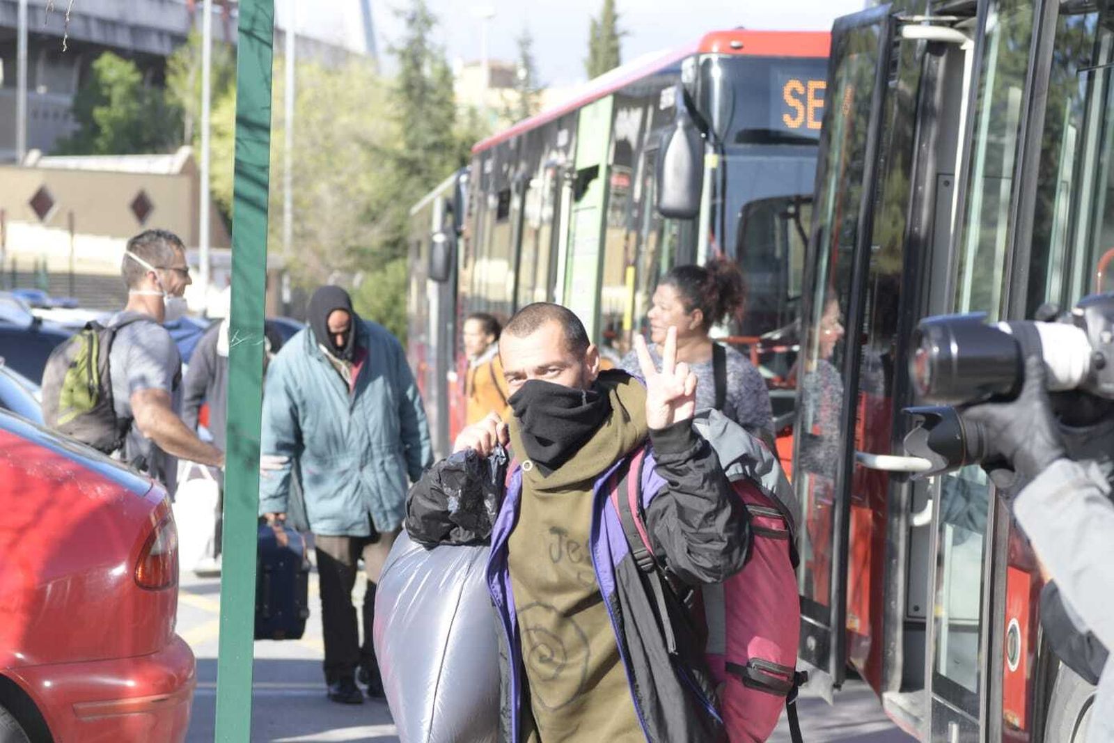 Los sintecho ya están en el Palacio de Deportes de Granada