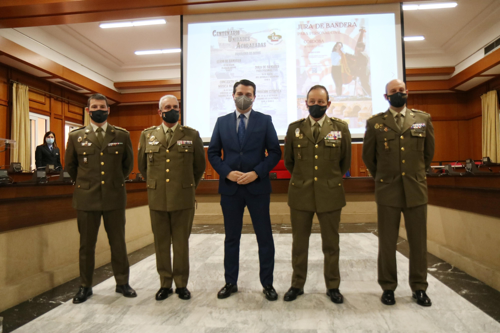 Presentación de los actos del centenario de las Unidades Acorazadas.