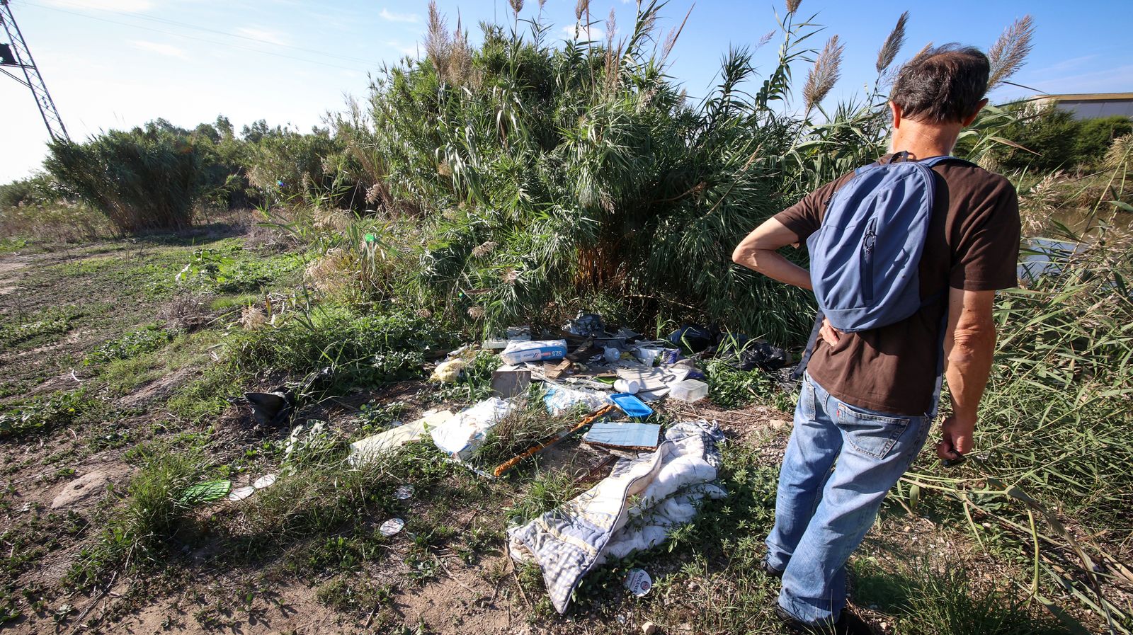 Abandono del río Guadalete a su paso por Jerez