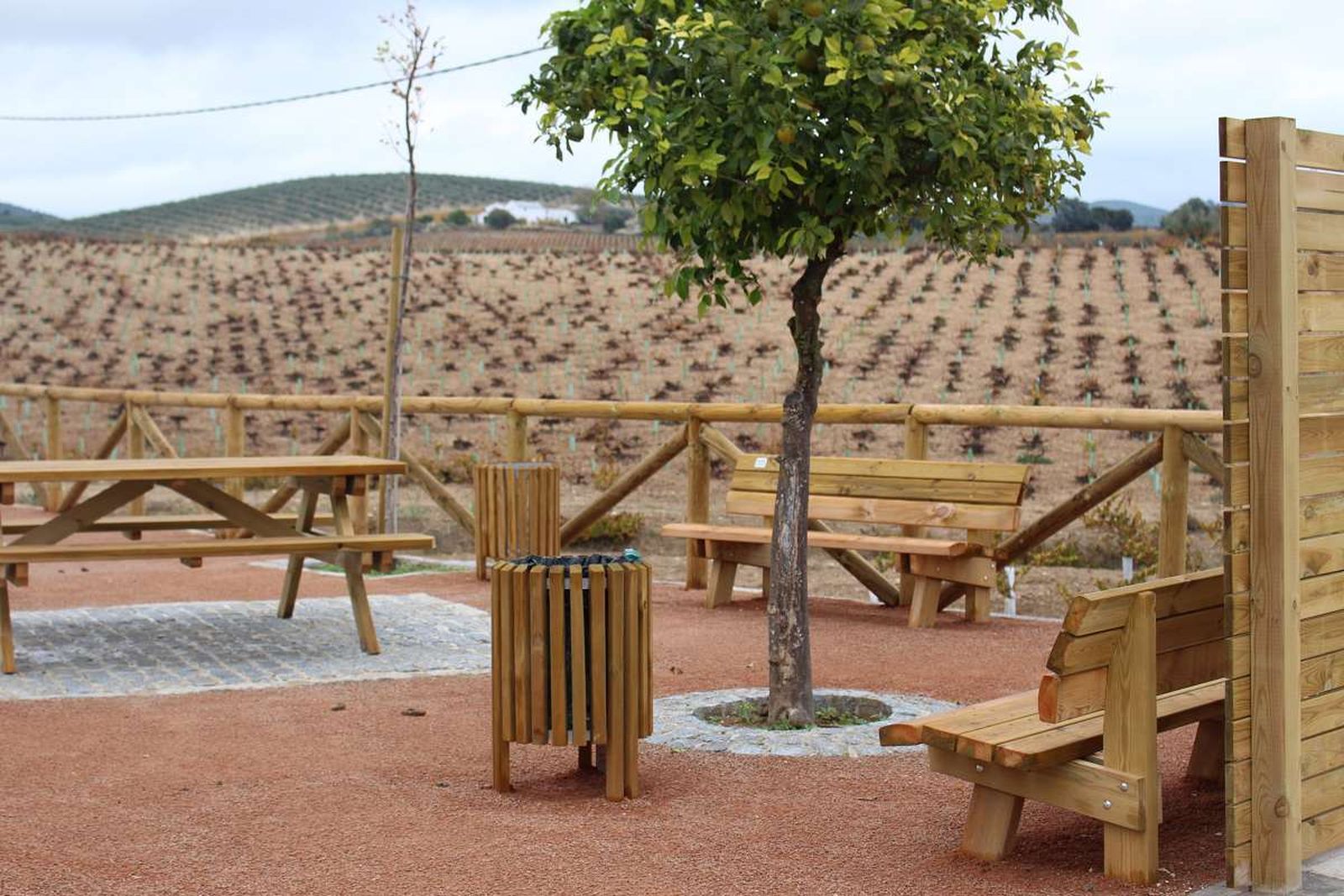Nueva zona de descanso de La Vereda de Cerro Macho de Montilla.