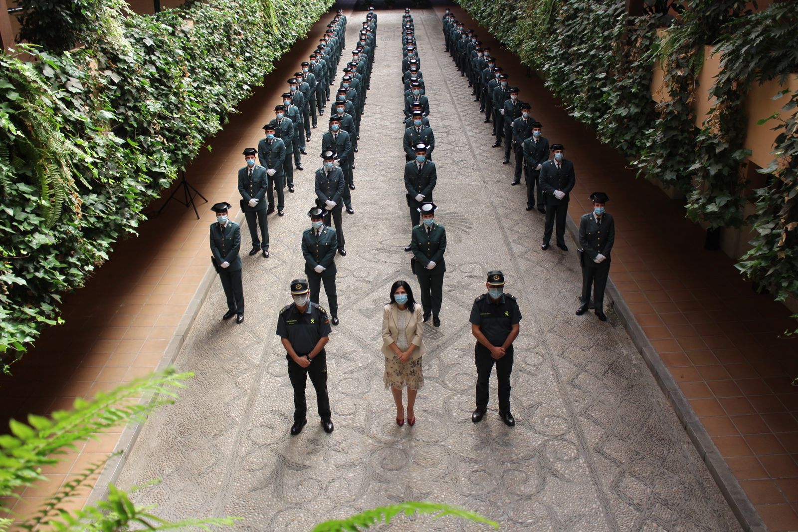 Los 86 agentes en prácticas de la Guardia Civil destinados este verano 2020 a Granada.