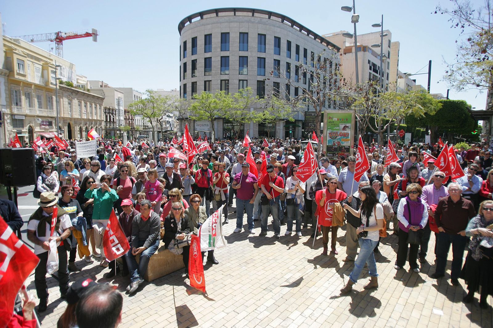 La puerta Purchena será el centro neurálgico de las protestas